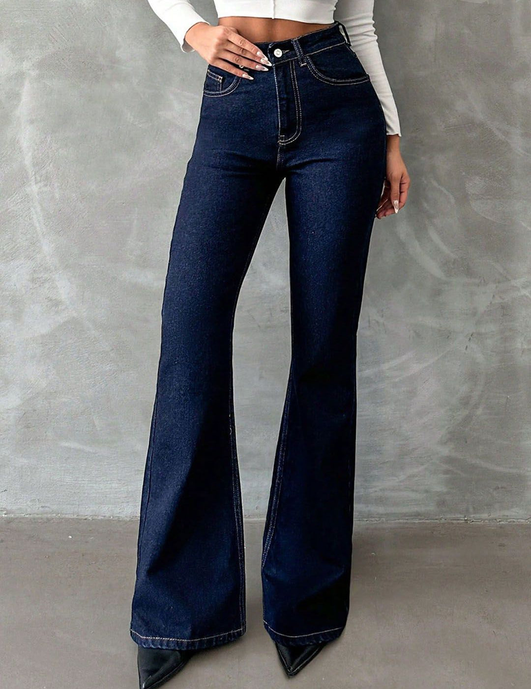 Kotty Women Bootcut High-Rise Cotton Jeans