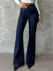 Kotty Women Bootcut High-Rise Cotton Jeans