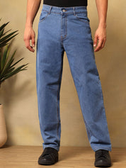 Kotty Men Relaxed Fit Mid-Rise Cotton Stretchable Jeans