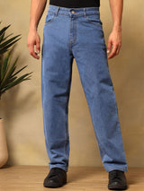 Kotty Men Relaxed Fit Mid-Rise Cotton Stretchable Jeans