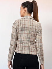 Kotty Checked Single-Breasted Overcoat