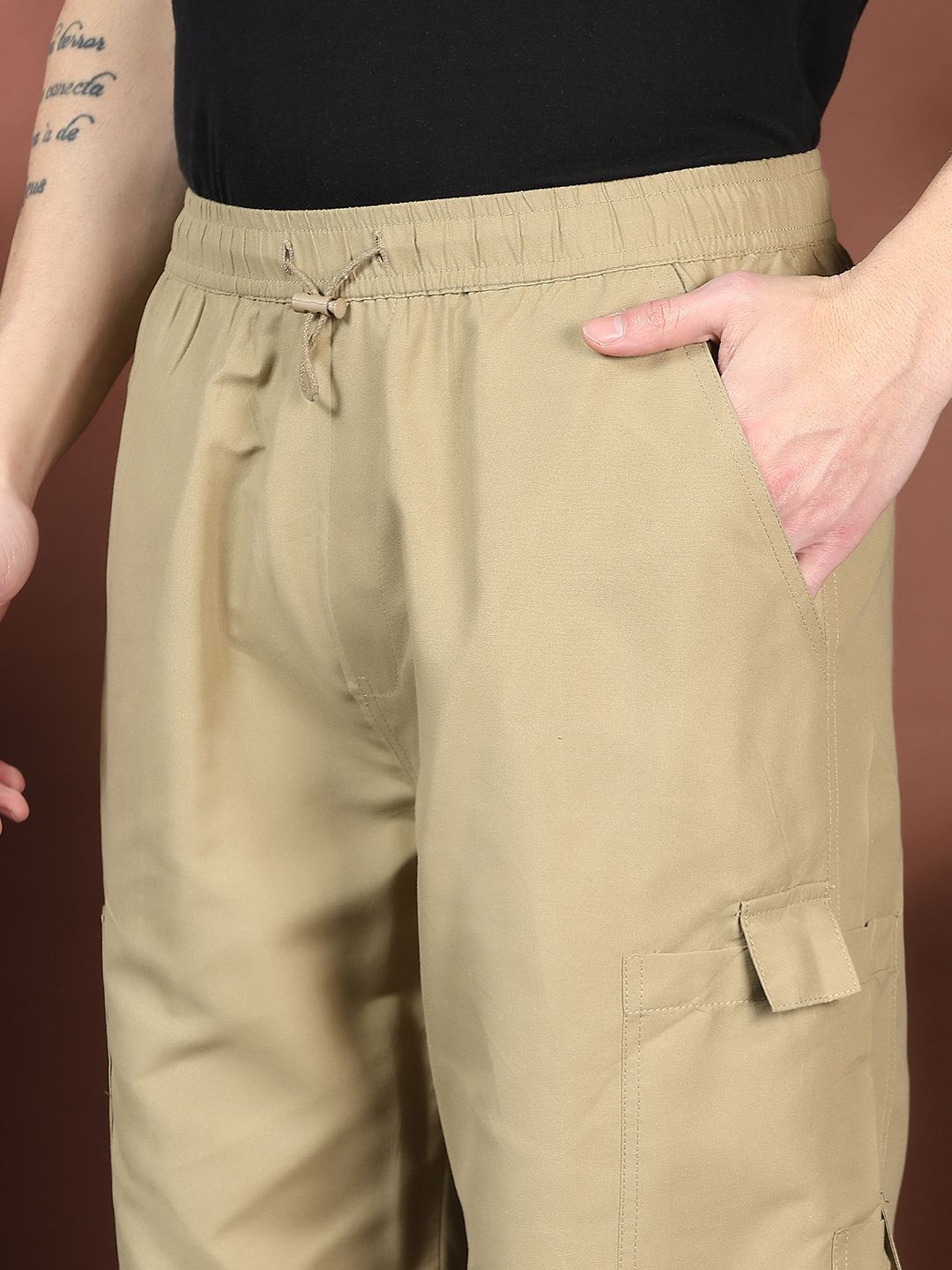 Kotty Men Relaxed Easy Wash Cargos Trousers