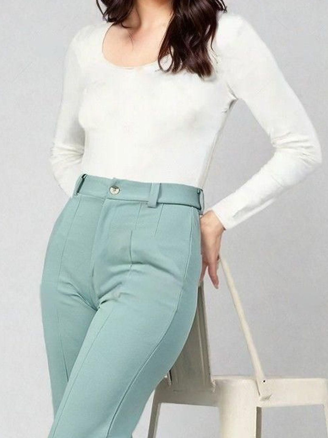 Kotty Scoop Neck Long Sleeves Thermal T-shirt With Trousers