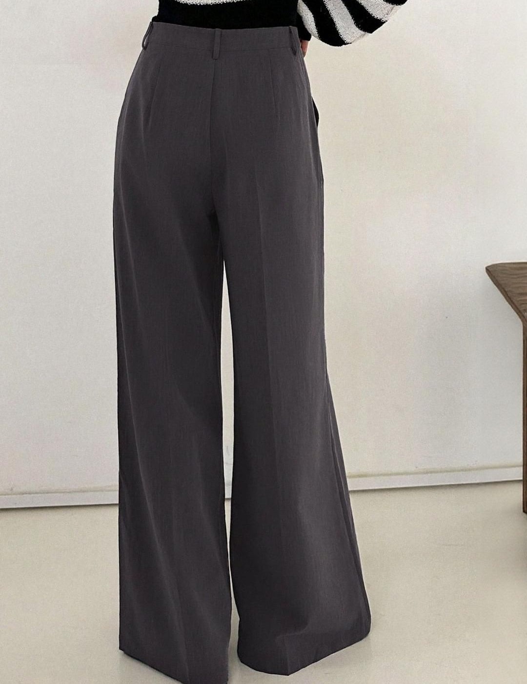 Kotty Women Wide Leg High-Rise Korean Pants