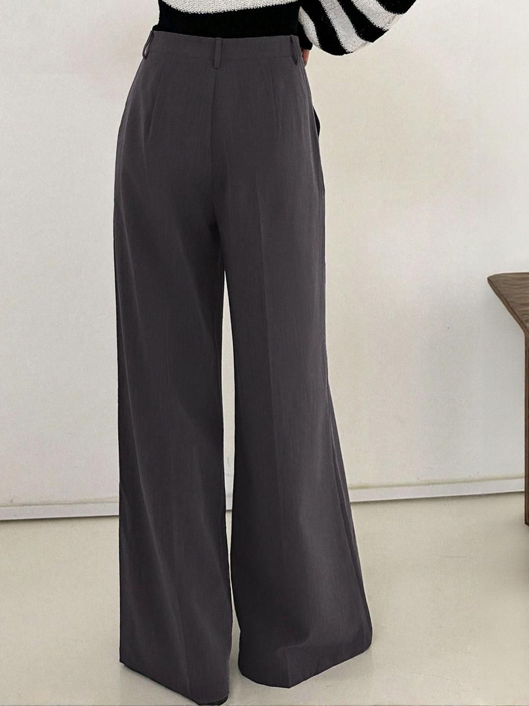 Kotty Women Wide Leg High-Rise Korean Pants