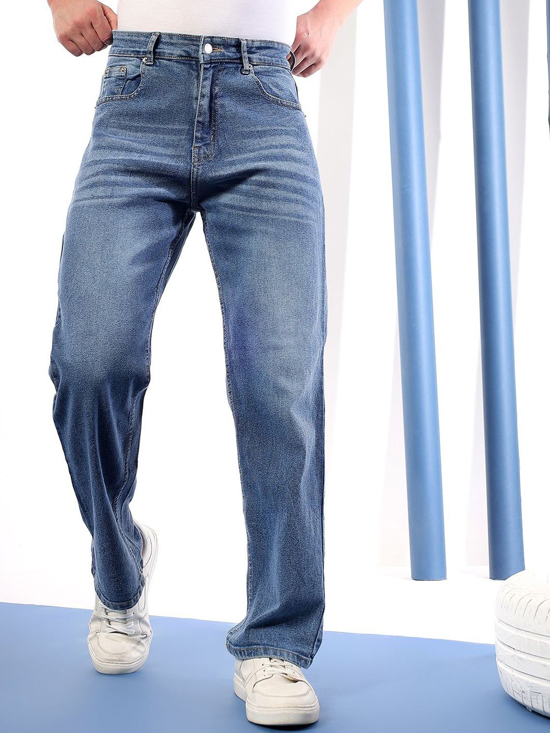 Kotty Men Comfort Fit Mid-Rise Stretchable Jeans