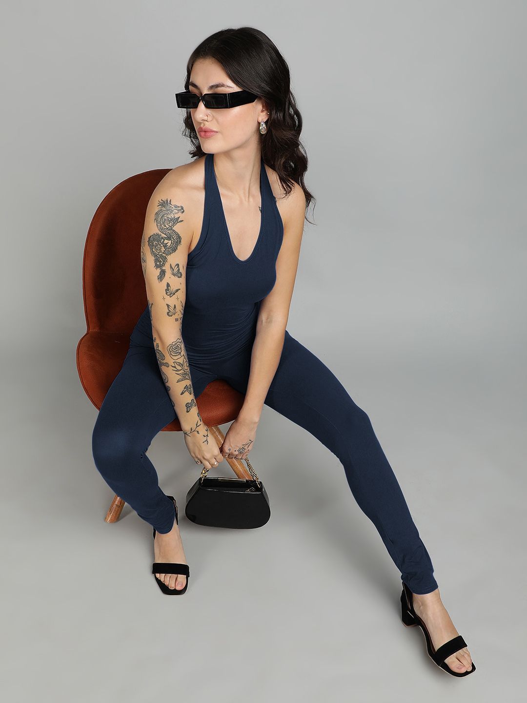 Kotty Women Halter Neck Basic Jumpsuit