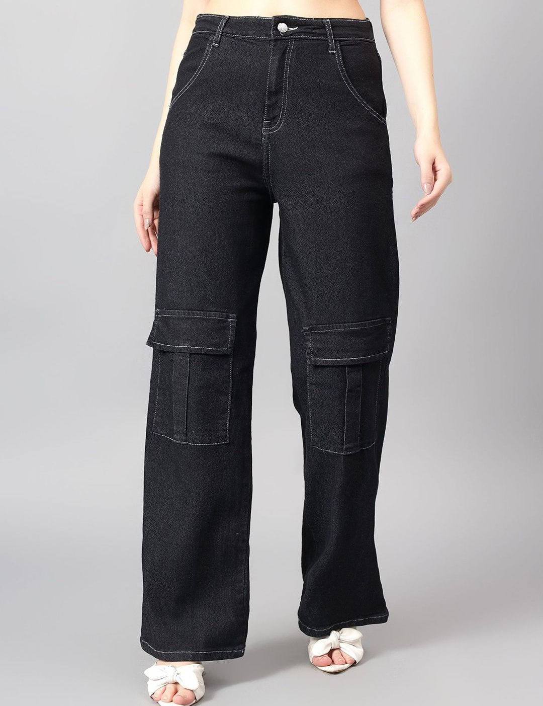 Kotty Women Straight Fit High-Rise Stretchable Jeans