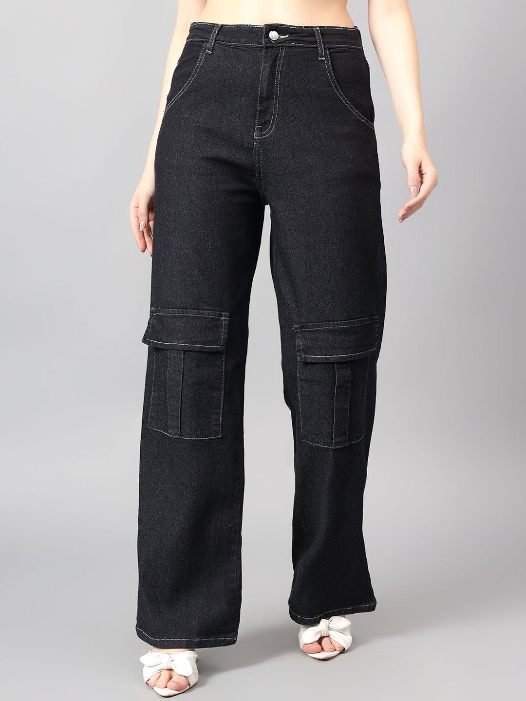 Kotty Women Straight Fit High-Rise Stretchable Jeans