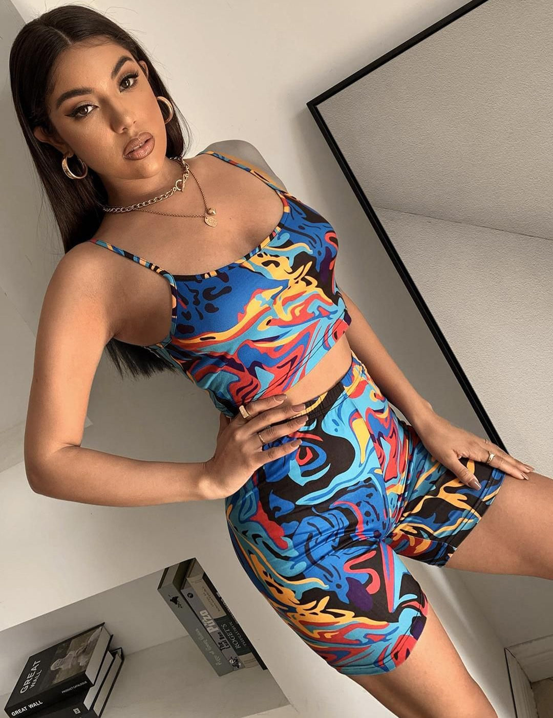 Kotty Abstract Printed Top & Shorts