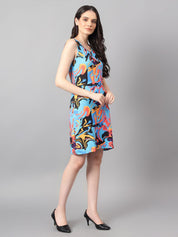 Kotty Print A-Line Women Mini Dress