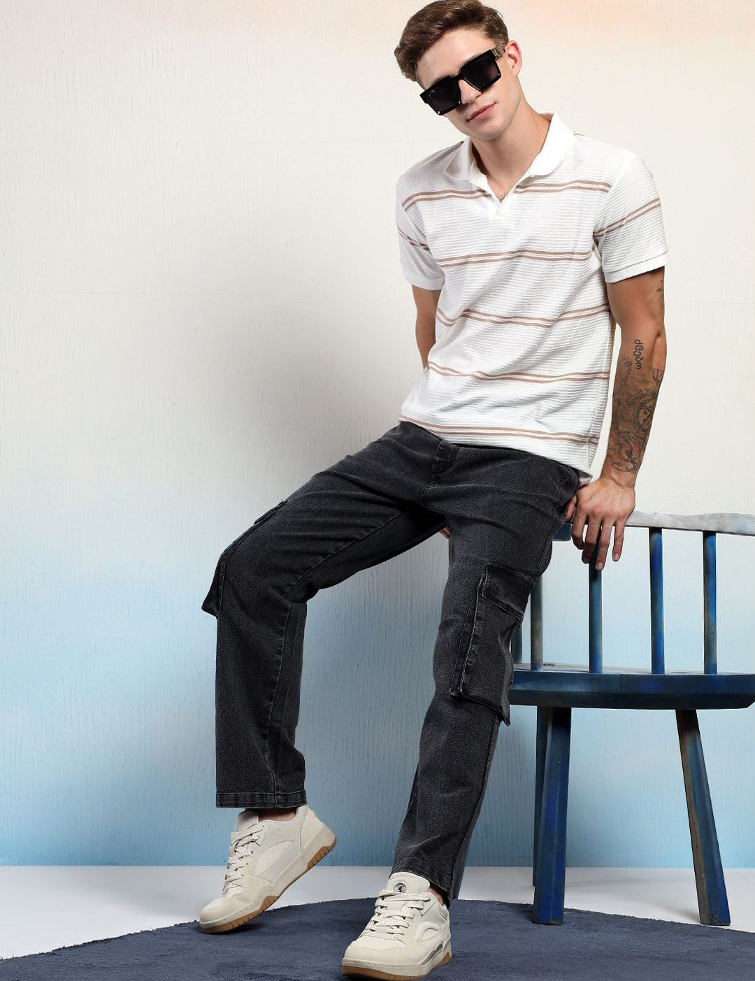 Kotty Men Cotton Regular Fit Mid-Rise Jeans