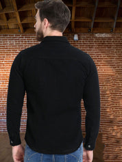 Kotty Men Spread Collar Solid Denim Jacket