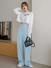 Kotty Women Straight Fit High-Rise Pleated Trousers