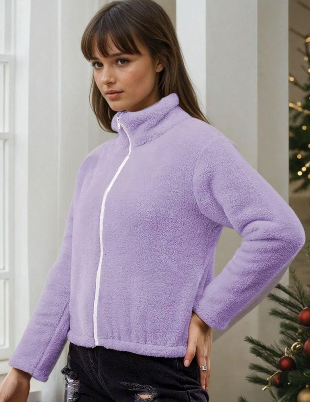 Kotty Women Solid Full Sleeve Sweatshirt