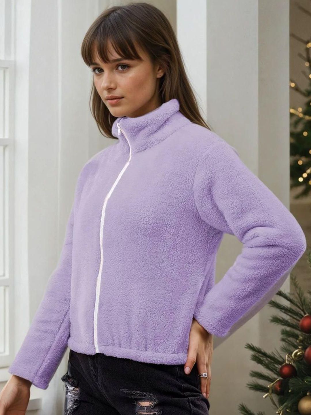 Kotty Women Solid Full Sleeve Sweatshirt