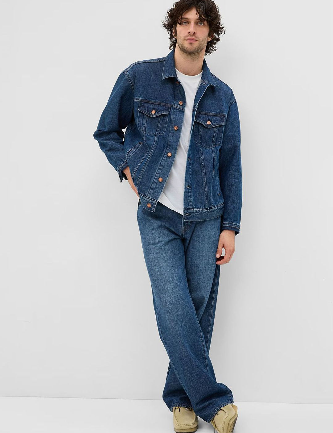 Kotty Men Solid Denim Jacket