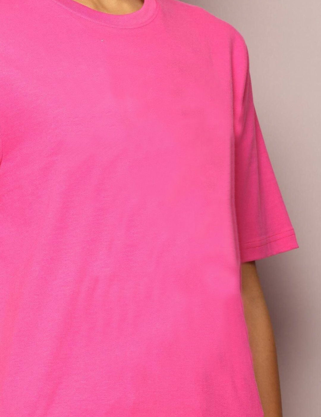 Kotty Round Neck Drop-Shoulder Sleeves Oversized T-shirt