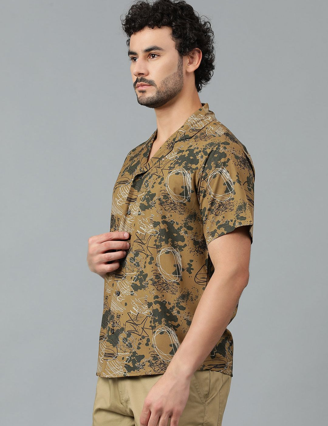 Kotty Men Abstract Printed Casual Shirt