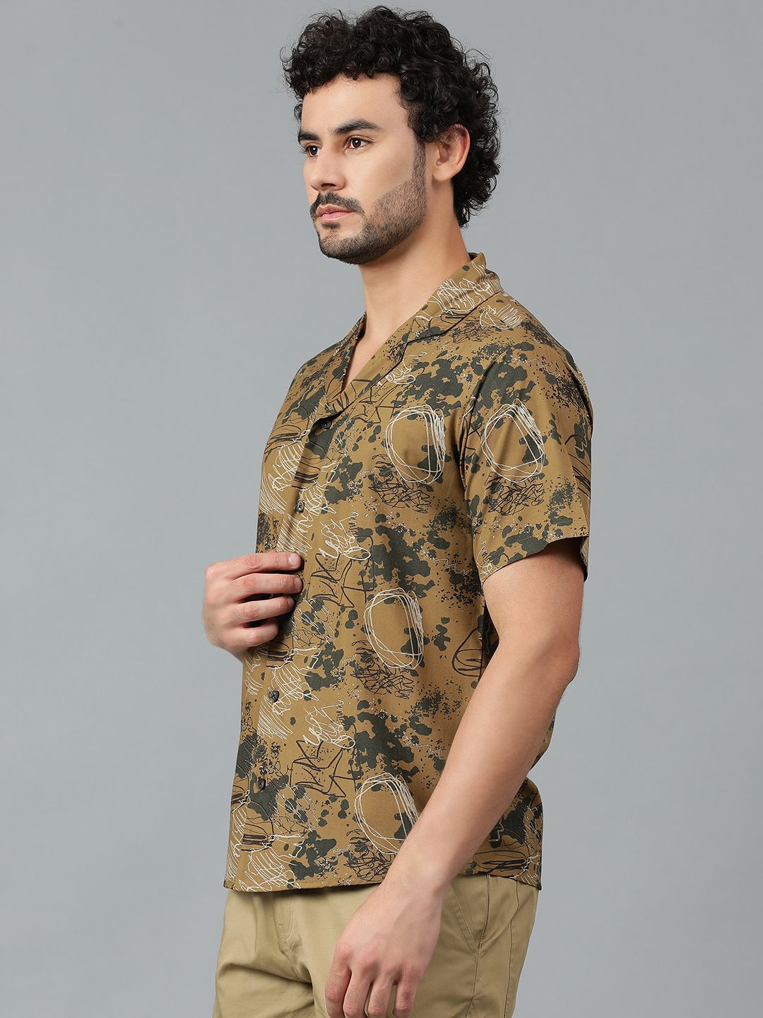 Kotty Men Abstract Printed Casual Shirt