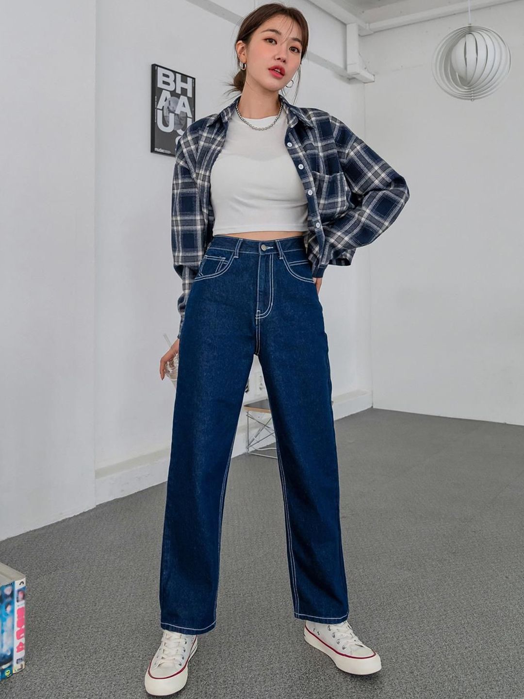 Kotty Women High-Rise Straight Fit Stretchable Jeans