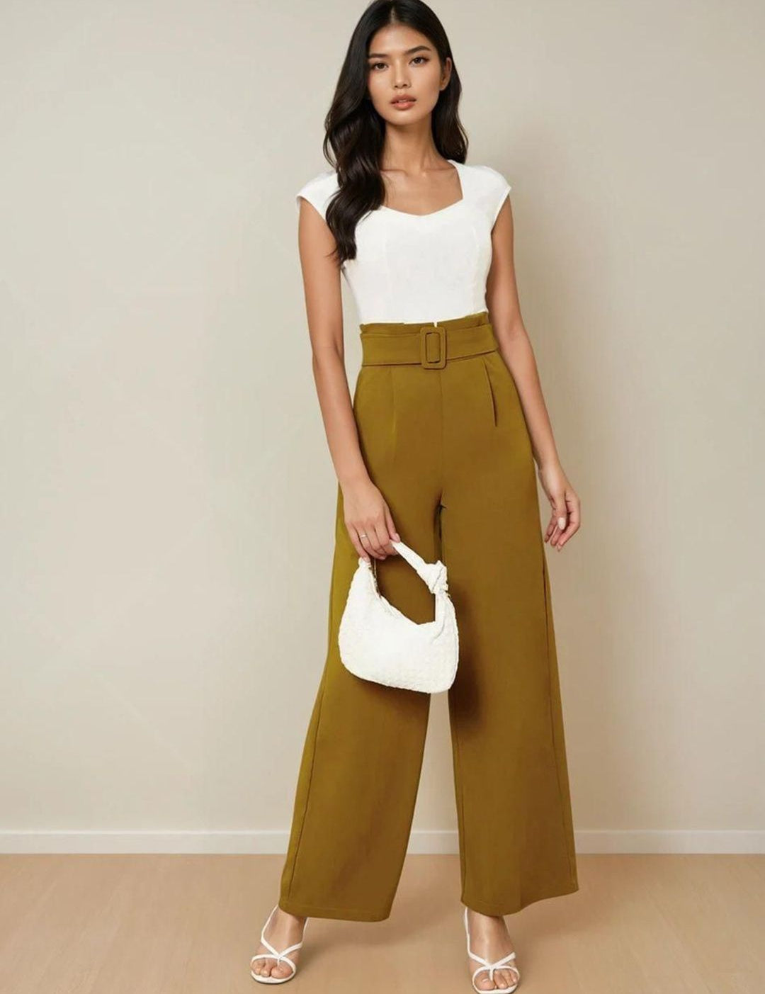 Kotty Women Straight Fit High-Rise Formal Trousers