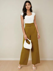 Kotty Women Straight Fit High-Rise Formal Trousers