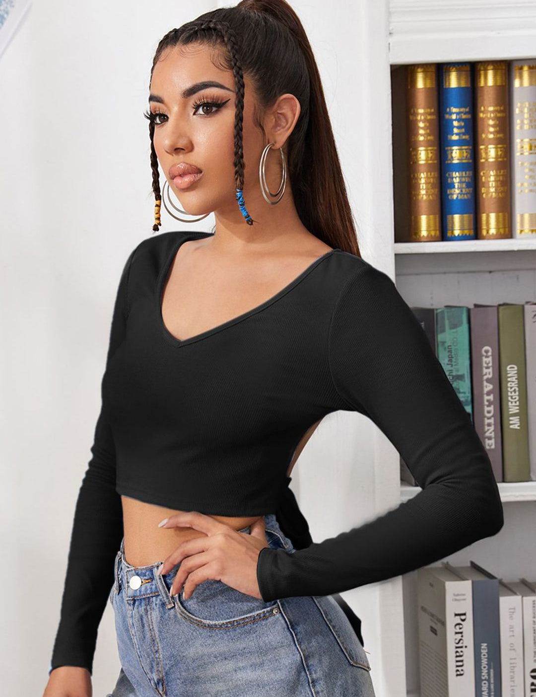 Kotty Women Solid V-Neck Top