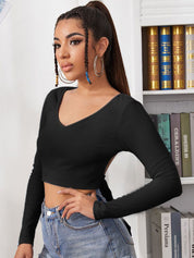 Kotty Women Solid V-Neck Top