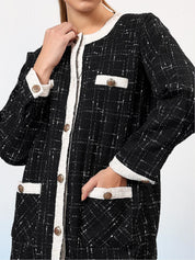 Kotty Women Mandarin Collar Single-Breasted Overcoat