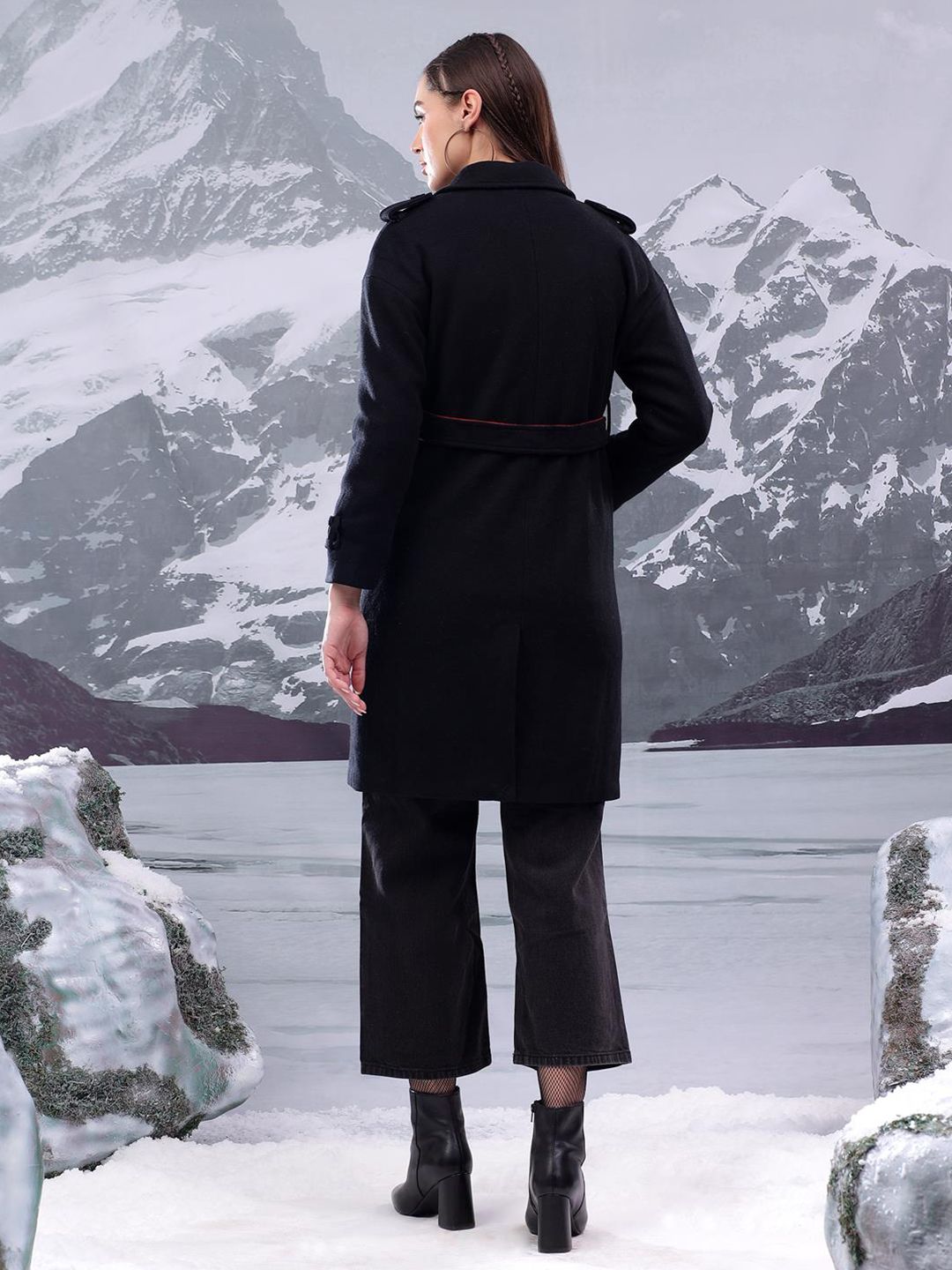 Kotty Notched Lapel Single-Breasted Overcoat