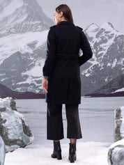 Kotty Notched Lapel Single-Breasted Overcoat