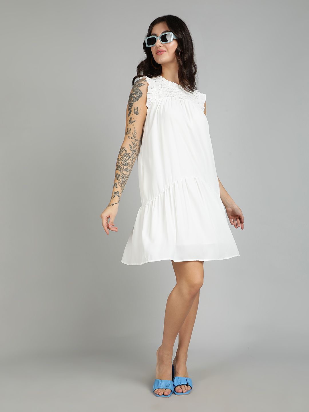 Kotty Women Flared Sleeve Fit & Flare Dress