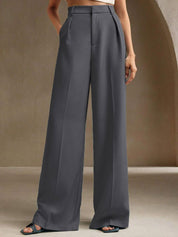 Kotty Women Wide Leg High-Rise Parallel Trousers