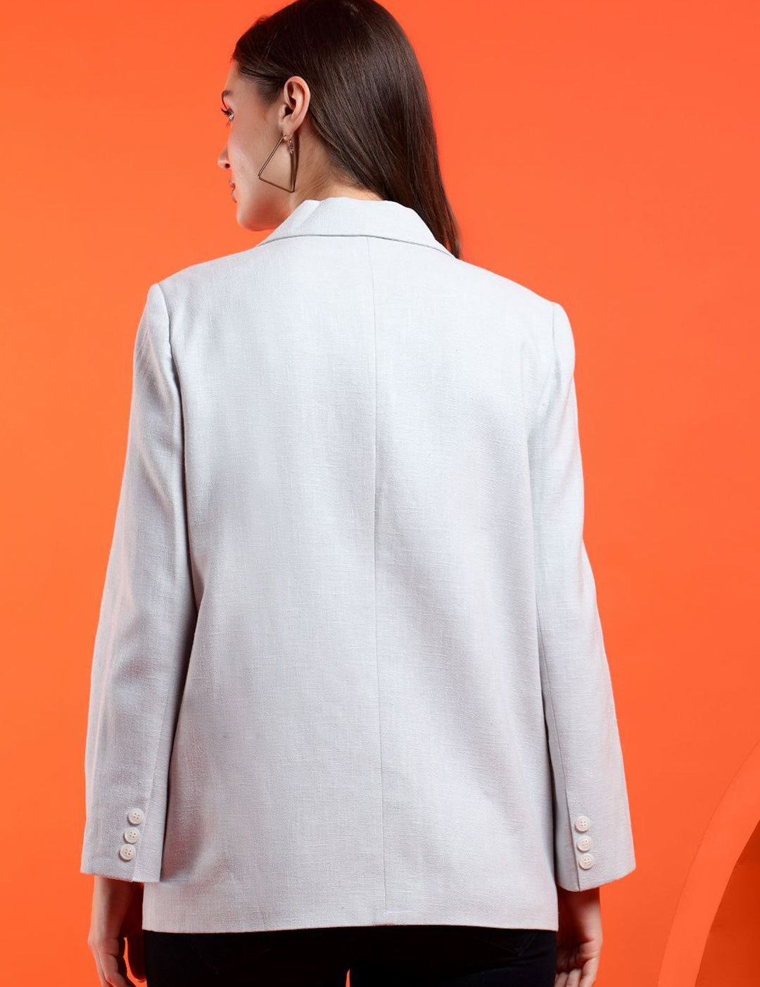 Kotty Notched Lapel Collar Long Sleeves Overcoat