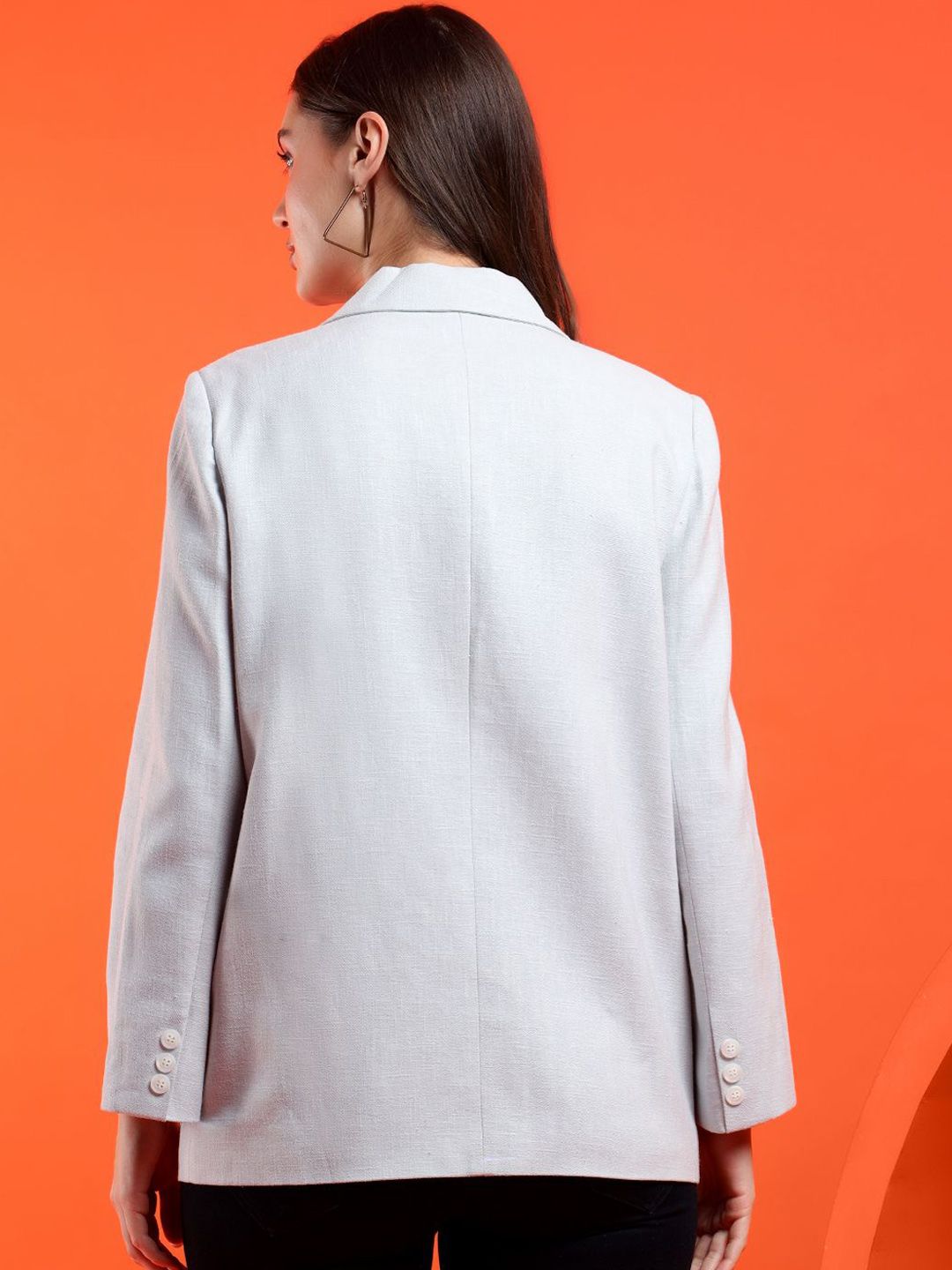 Kotty Notched Lapel Collar Long Sleeves Overcoat