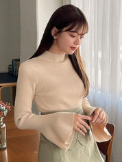 Kotty  Women Flared Sleeve Ribbed Top