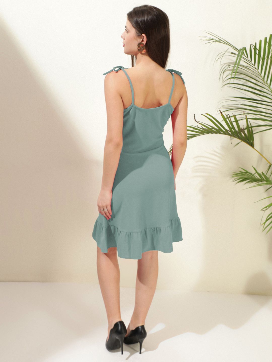 Kotty Women Solid Sleeveless Fit & Flare Dress