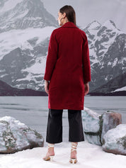Kotty Women Notched Lapel Single-Breasted Overcoat