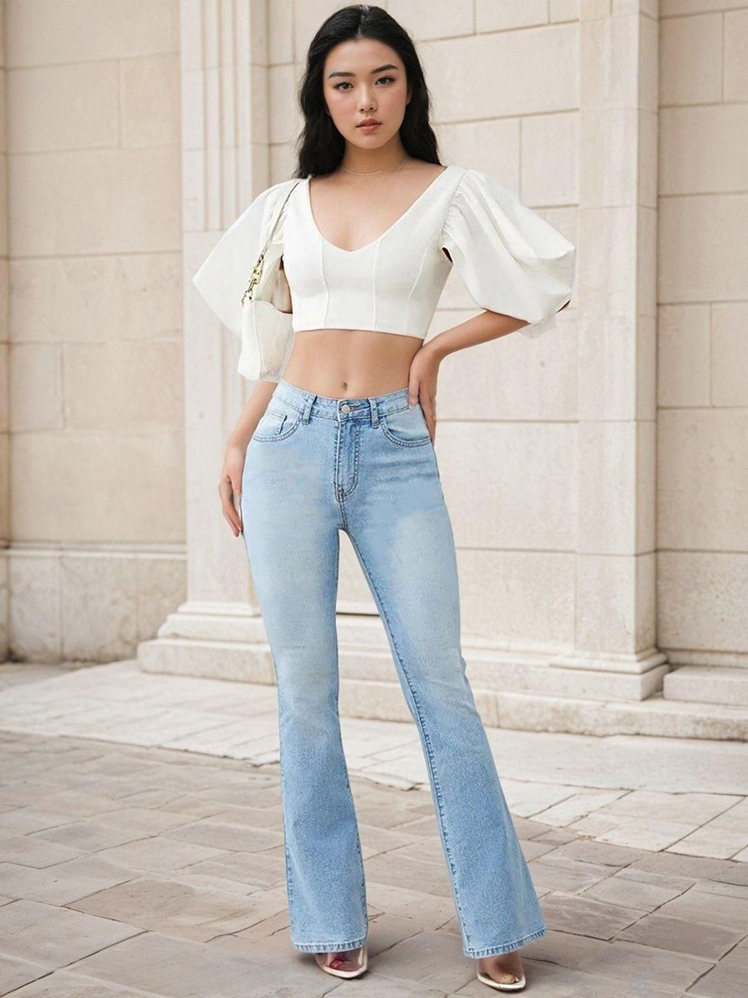 Kotty Women Bootcut High-Rise Stretchable Jeans