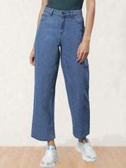 Kotty Women Straight Fit High-Rise Stretchable Jeans