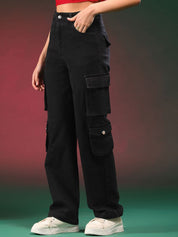 Kotty Women Straight Fit High-Rise Stretchable Jeans