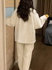 Kotty Women Round Neck Faux Fur Night suits