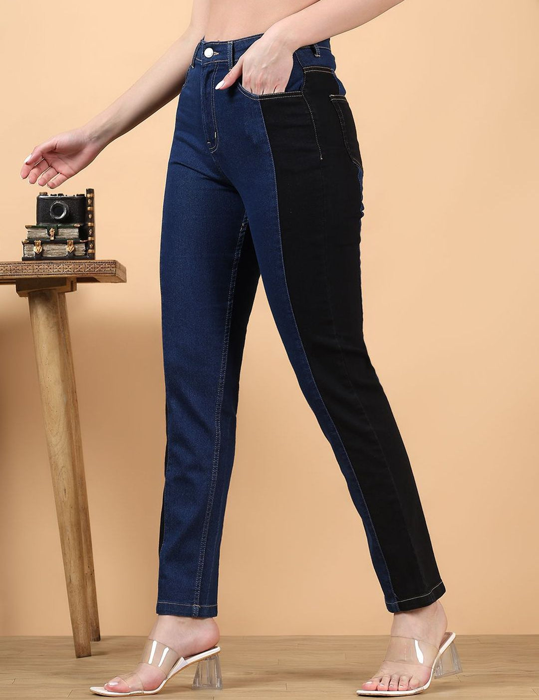 Kotty Women Skinny Fit High-Rise Printed Stretchable Jeans