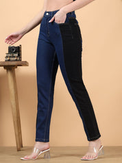 Kotty Women Skinny Fit High-Rise Printed Stretchable Jeans