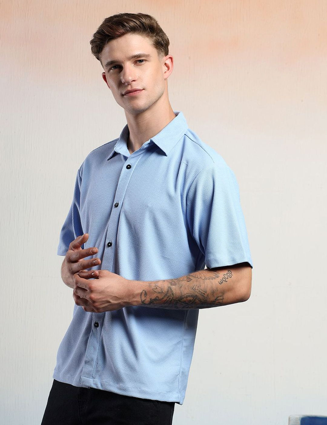 Kotty Men Sheer Casual Shirt