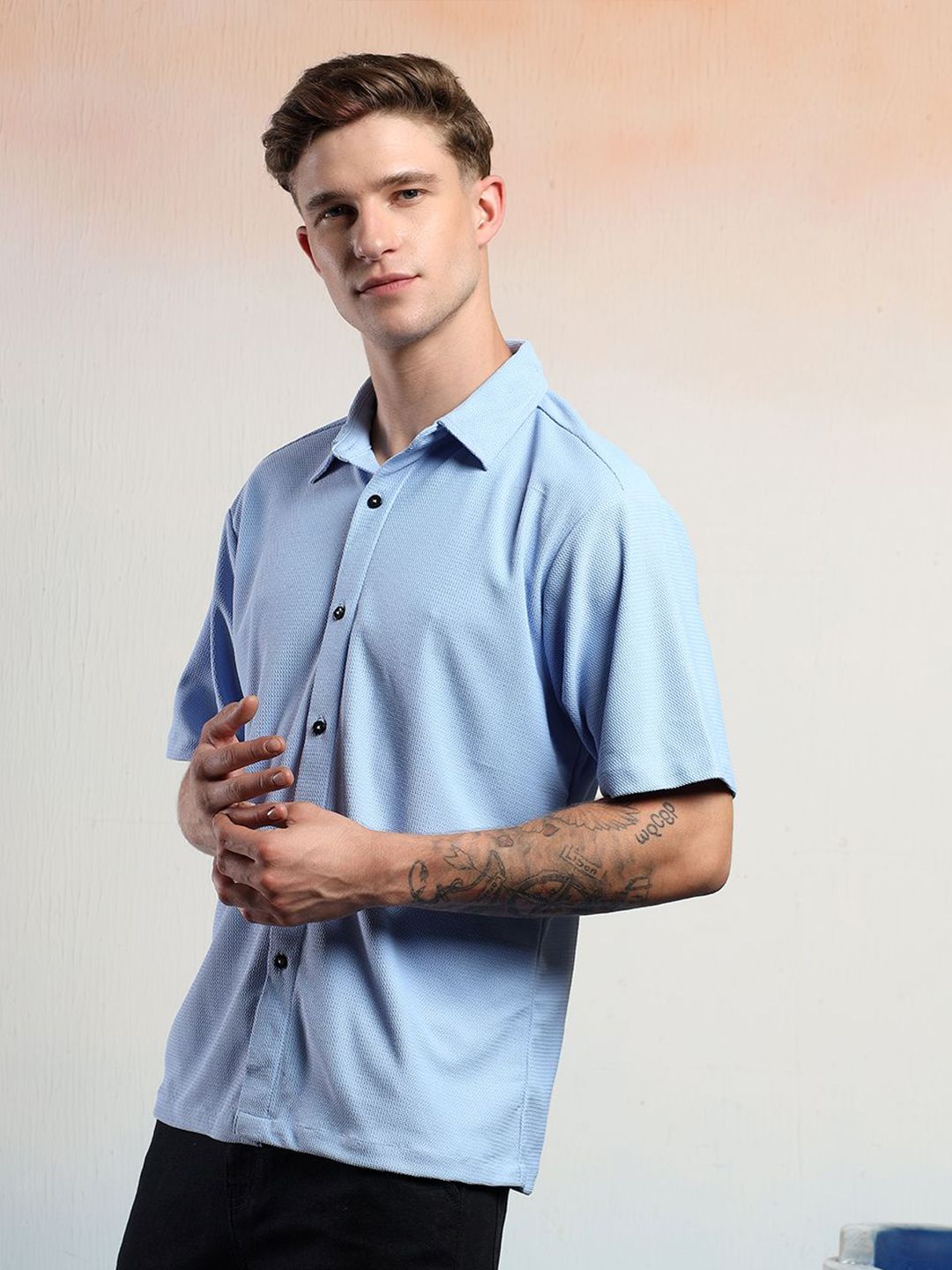 Kotty Men Sheer Casual Shirt