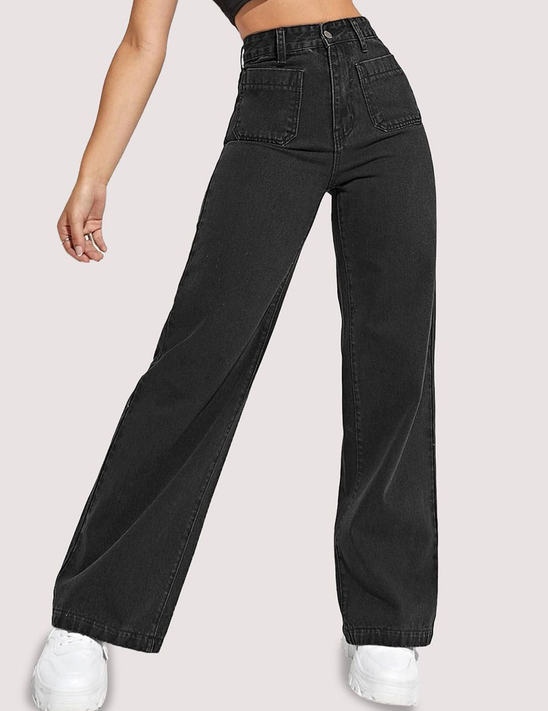 Kotty Women Cotton Straight Fit High-Rise Stretchable Jeans
