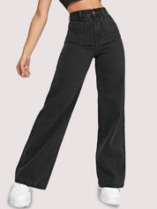Kotty Women Cotton Straight Fit High-Rise Stretchable Jeans