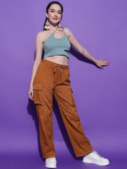 Kotty Women Solid One Shoulder Top